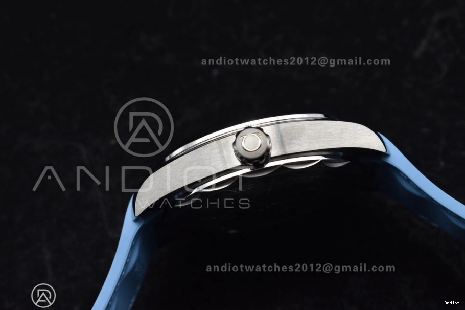 on Dial 43mm A8938 Edition 1:1 Rubber Worldtimer Aqua Terra Blue Best Summer Strap Blue GMT VSF Clone Super 1111